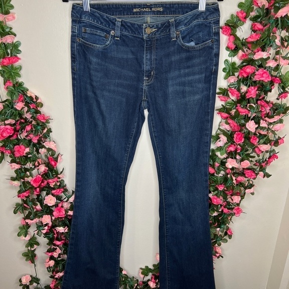 Michael Kors Dark Wash Bootcut Jeans Womens 6S Casual Outdoor Walking Blue - Picture 1 of 8
